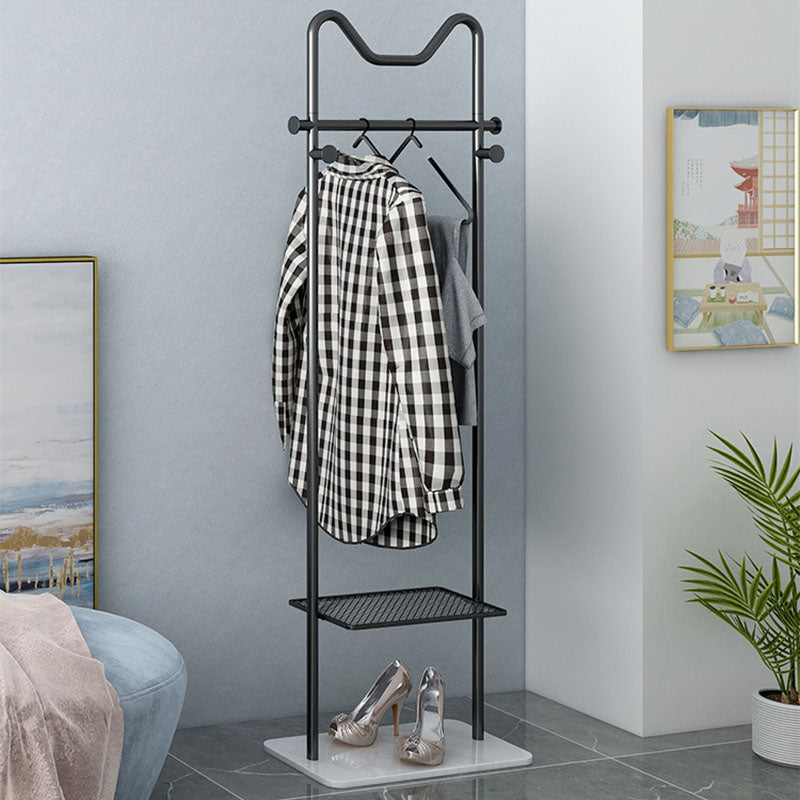 Modern Style Metallic Coat Rack Solid Color Hooks Design Free Standing Coat Rack