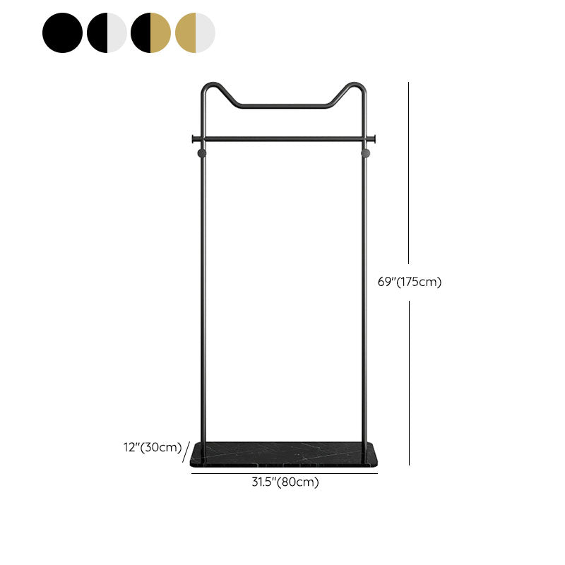 Modern Style Metallic Coat Rack Solid Color Hooks Design Free Standing Coat Rack