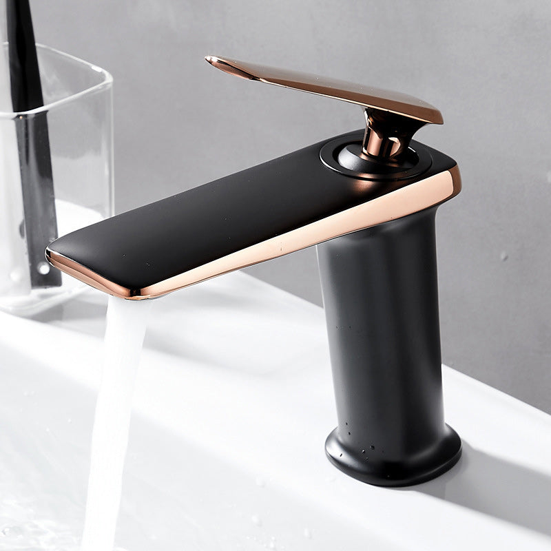 Single Hole Vanity Sink Faucet 6.69" H Modern Luxury Basin Faucet