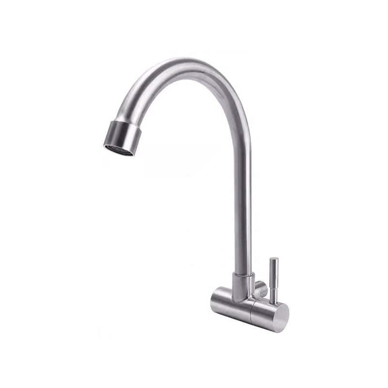 Modern Faucets 1-Handle and 1-Hole Single Level Stainless Steel Bar Faucet