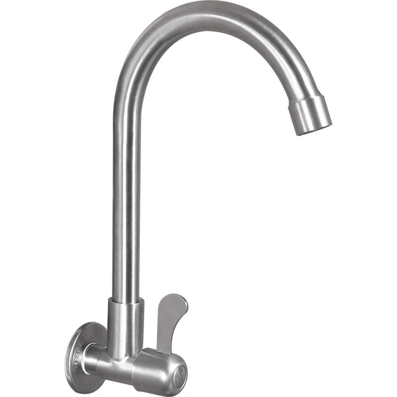 Modern Faucets 1-Handle and 1-Hole Single Level Stainless Steel Bar Faucet