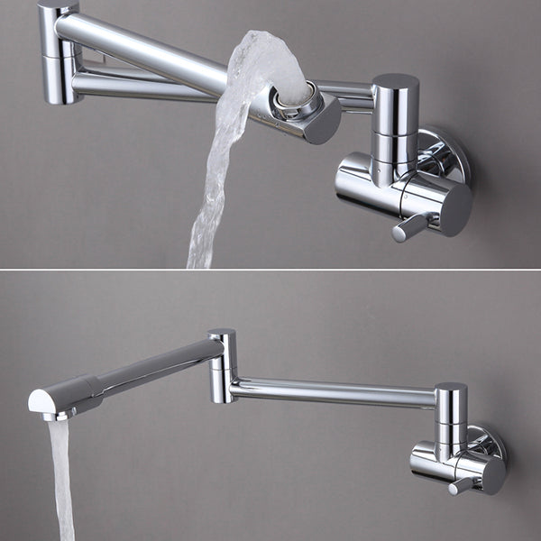 Modern Faucet 1-Handle and 1-Hole Single Level Low Pot Filler Kitchen Faucet