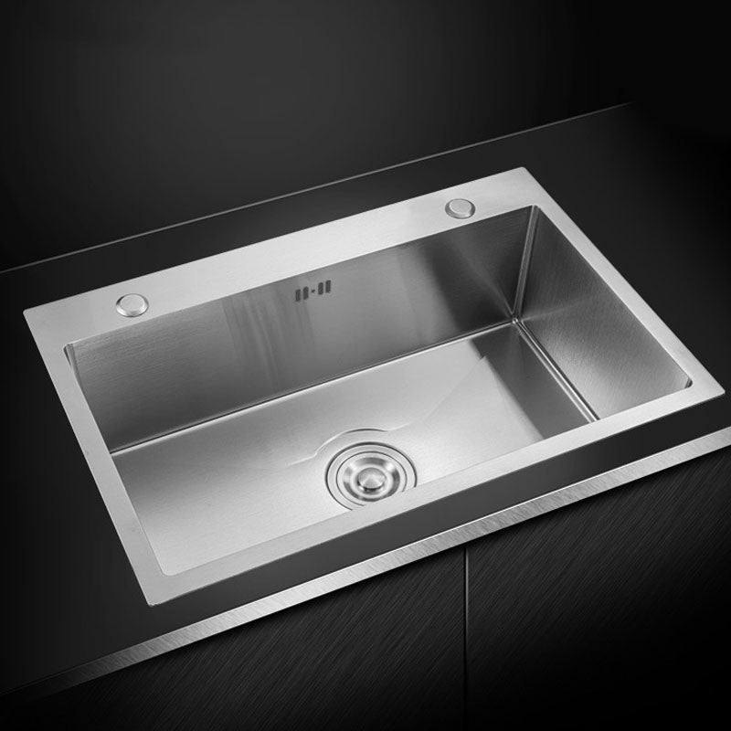 Modern Kitchen Sink Stainless Steel with Basket Strainer and Drain Assembly Sink