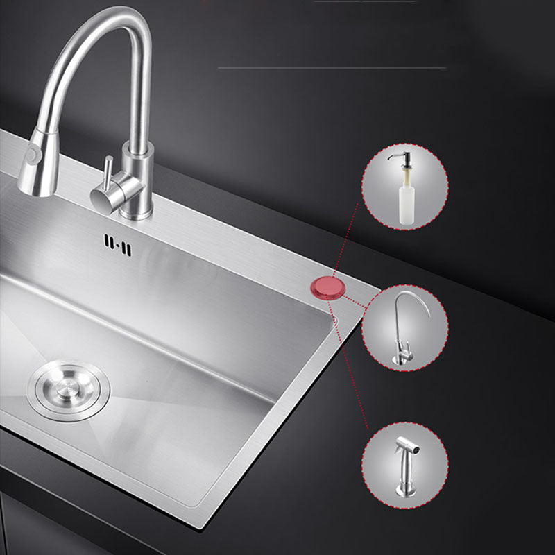 Classic Kitchen Sink Stainless Steel Friction Resistant Kitchen Sink with Drain Assembly