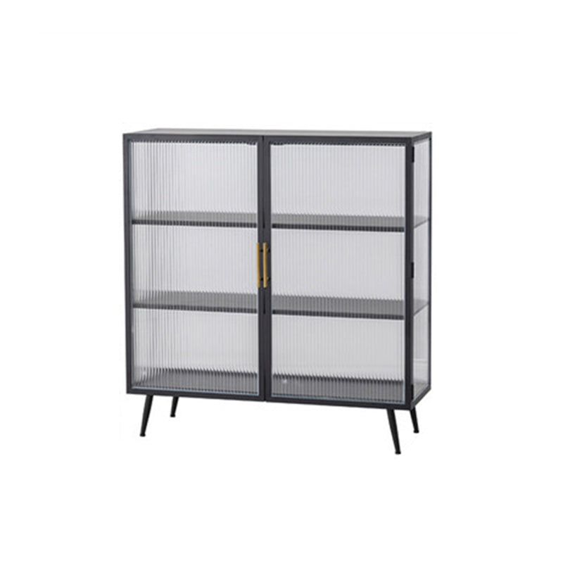 Contemporary Display Storage Cabinet Glass Door Buffet Cabinet for Dining Room