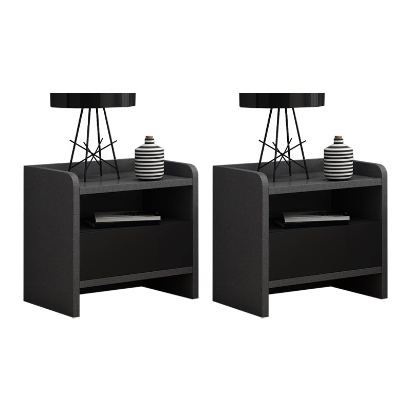 1 Drawer Wooden Night Table Contemporary Nightstand with 1 Shelf ,19.7 Tall