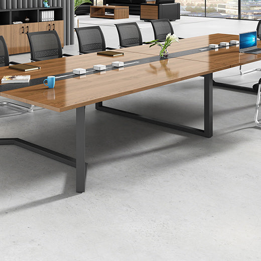 Rectangle Office Meeting Table Modern Style Wooden Writing Desk