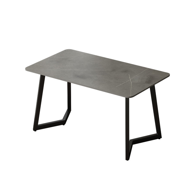 Industrial Rectangular Writing Desk Home Office Desk with Metal Legs