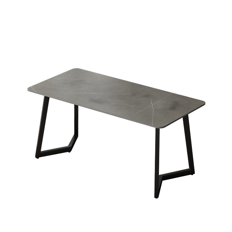 Industrial Rectangular Writing Desk Home Office Desk with Metal Legs