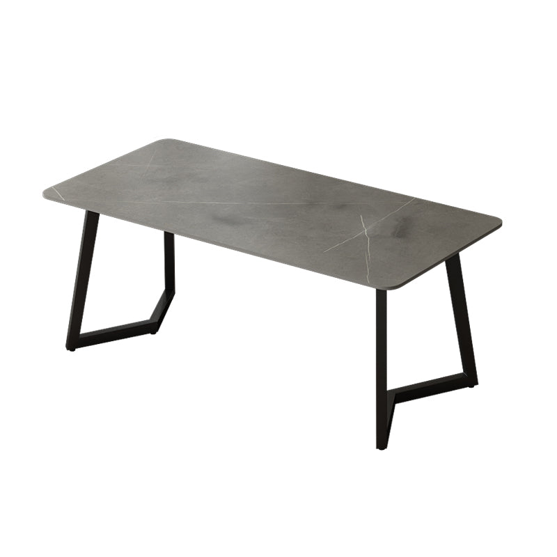 Industrial Rectangular Writing Desk Home Office Desk with Metal Legs