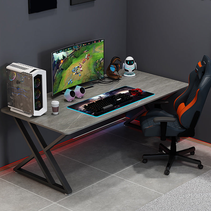 Rectangular Home Writing Desk Modern Style Stone Gaming Desk