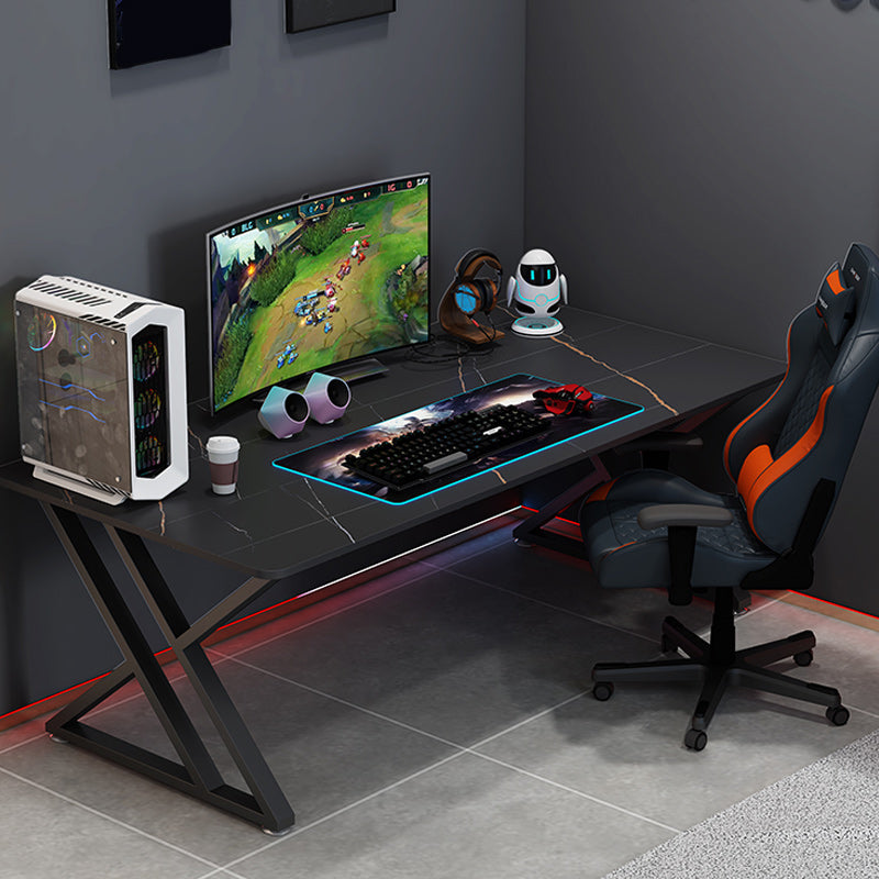 Rectangular Home Writing Desk Modern Style Stone Gaming Desk