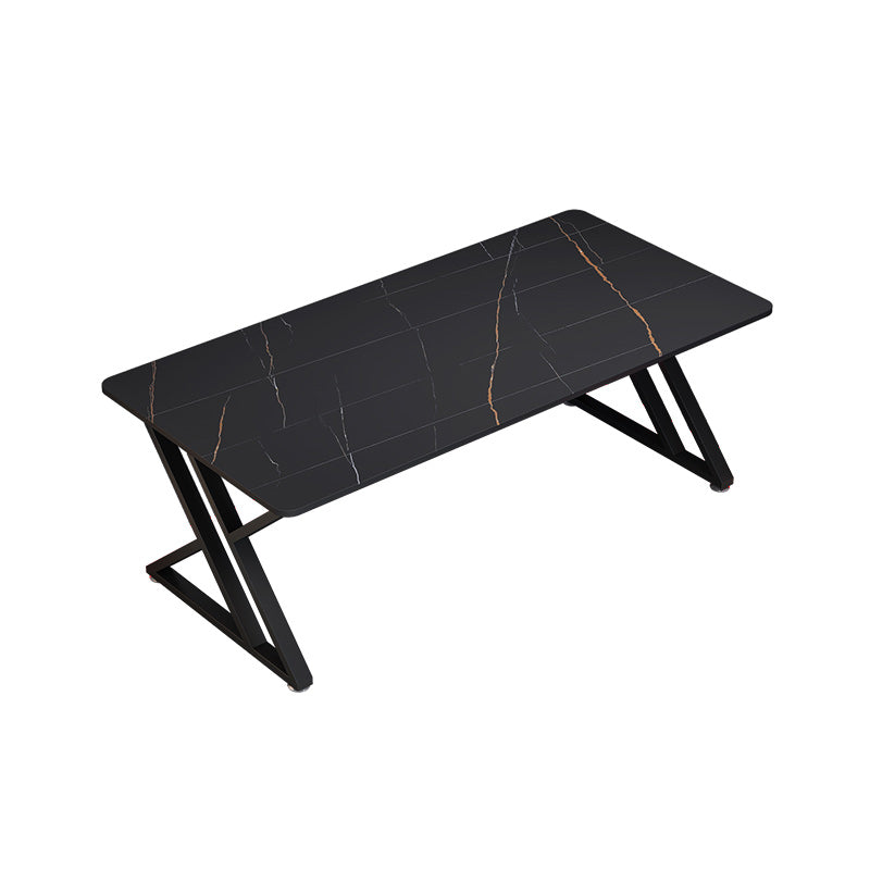 Rectangular Home Writing Desk Modern Style Stone Gaming Desk