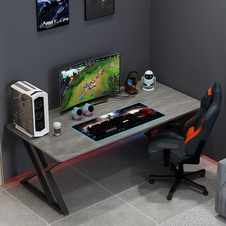 Rectangular Home Writing Desk Modern Style Stone Gaming Desk