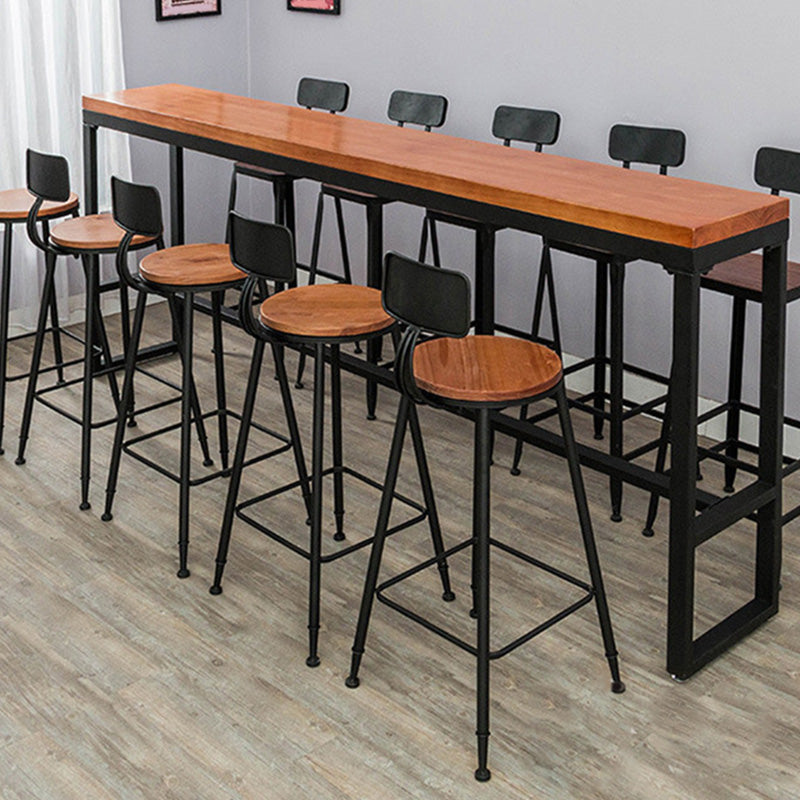 Modern Bar-height Table with Black Base 39-inch Height Table Top Bar Table