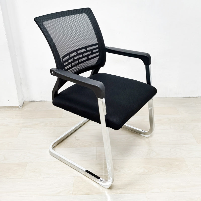 Mid Back Home Office Chair Chrome Frame Black Breathable Air Grid Chair