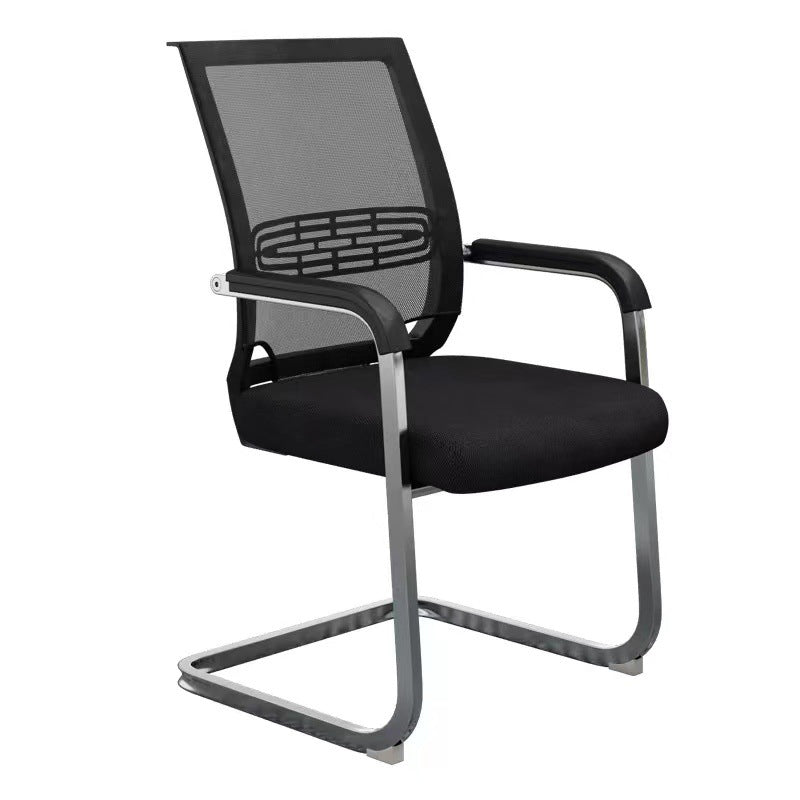 Mid Back Home Office Chair Chrome Frame Black Breathable Air Grid Chair