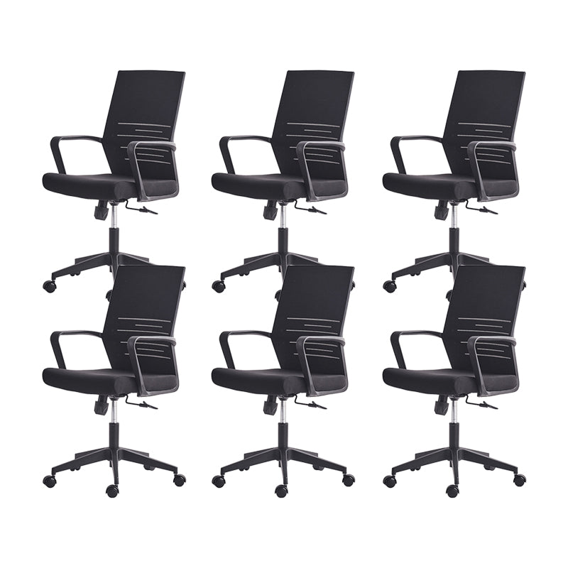 24"W Contemporary Desk Chair Breathable Black Air Grid Office Chair