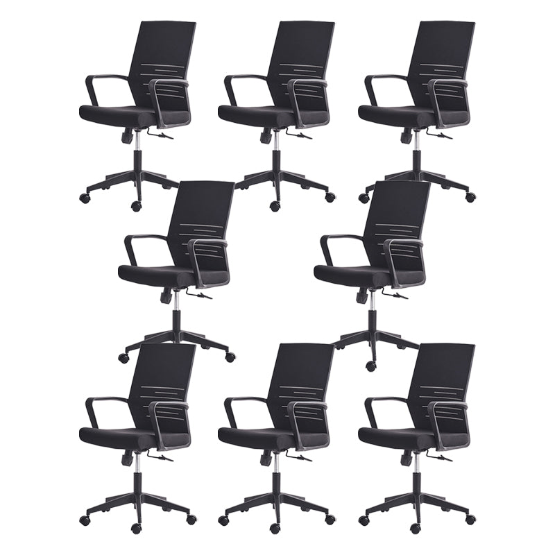 24"W Contemporary Desk Chair Breathable Black Air Grid Office Chair