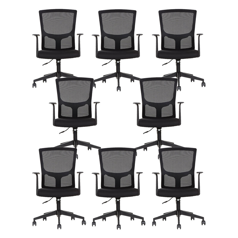 18" Wide Modern Desk Chair Breathable Air Grid Black Office Chair