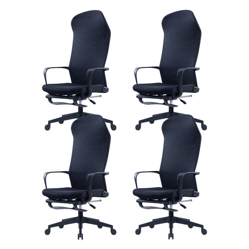 High Back Ergonomic Task Chair Modern Style Fixed Arms Desk Chair