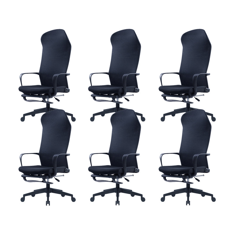 High Back Ergonomic Task Chair Modern Style Fixed Arms Desk Chair