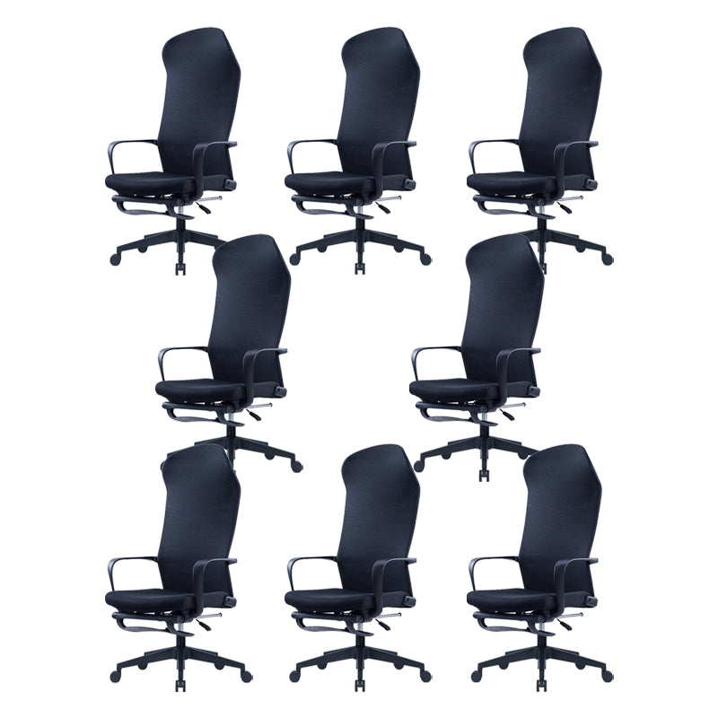 High Back Ergonomic Task Chair Modern Style Fixed Arms Desk Chair