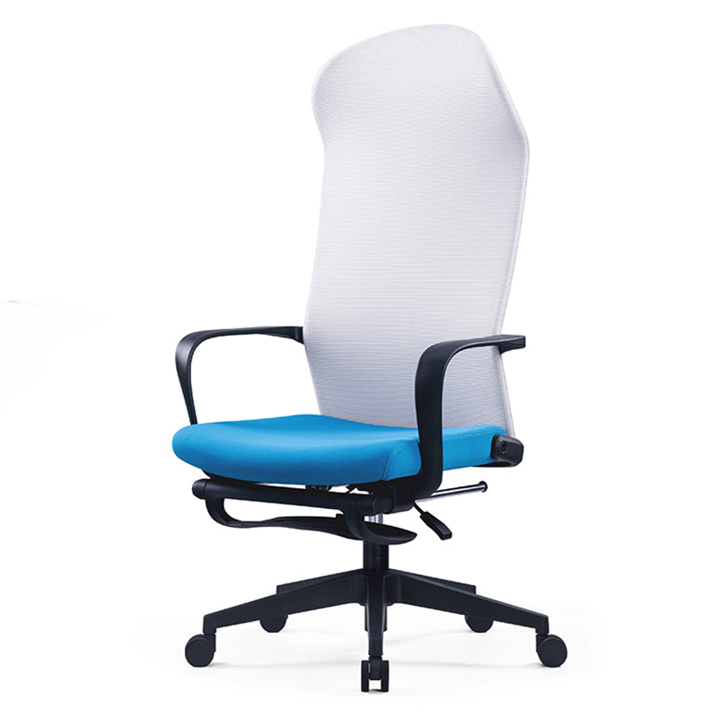 High Back Ergonomic Task Chair Modern Style Fixed Arms Desk Chair