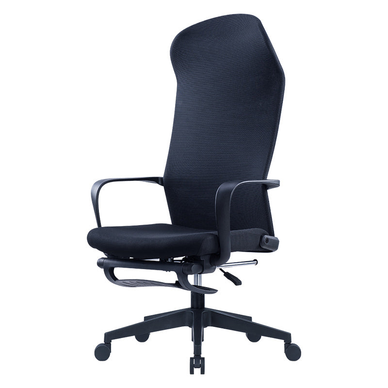 High Back Ergonomic Task Chair Modern Style Fixed Arms Desk Chair