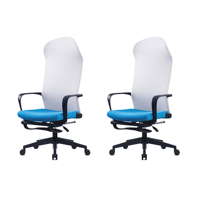 High Back Ergonomic Task Chair Modern Style Fixed Arms Desk Chair