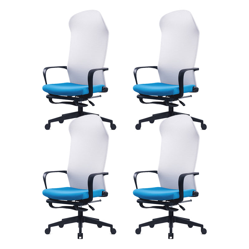 High Back Ergonomic Task Chair Modern Style Fixed Arms Desk Chair