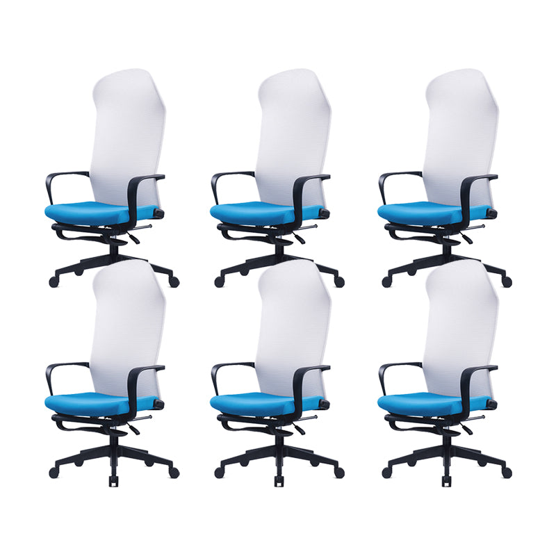 High Back Ergonomic Task Chair Modern Style Fixed Arms Desk Chair