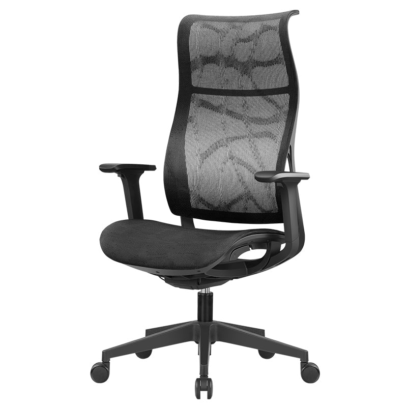 Modern High Back Swivel Chair Office Slide Desk Chair with Adjustable Arms