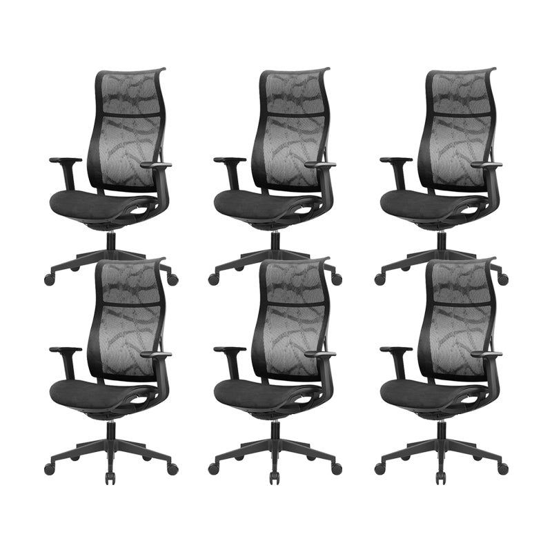 Modern High Back Swivel Chair Office Slide Desk Chair with Adjustable Arms