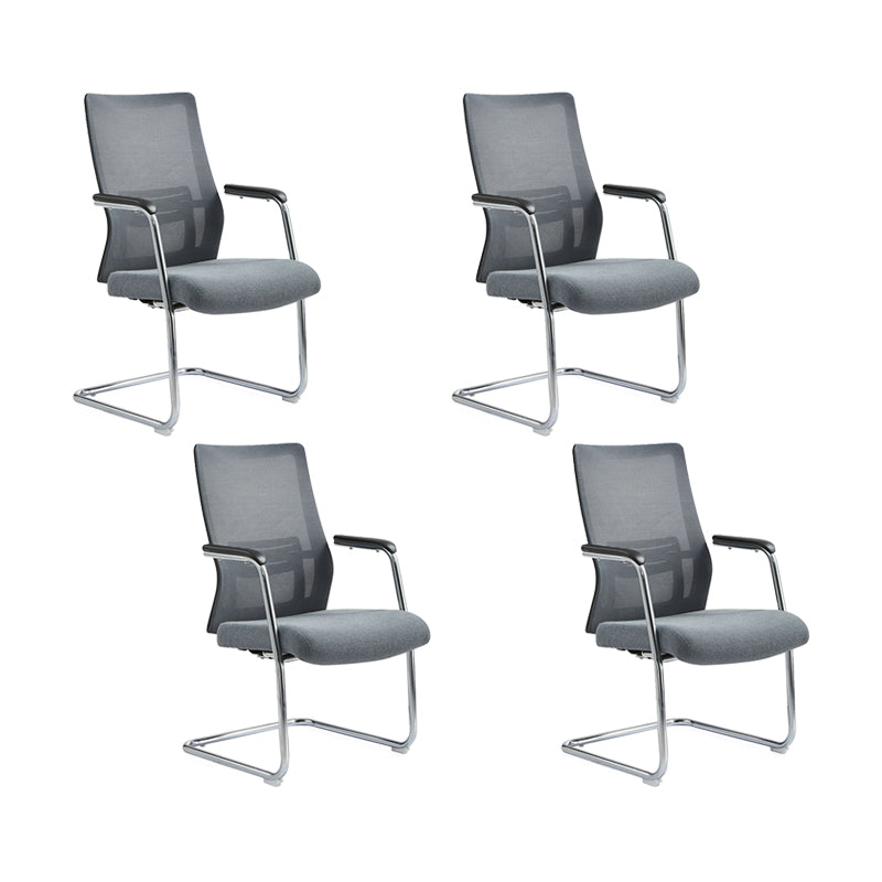 Modern Desk Chair Mesh Computer Chair Conference Chair No Wheel