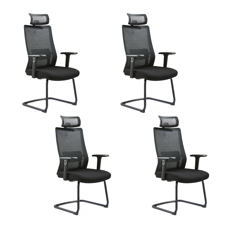 Modern Desk Chair Mesh Computer Chair Conference Chair No Wheel