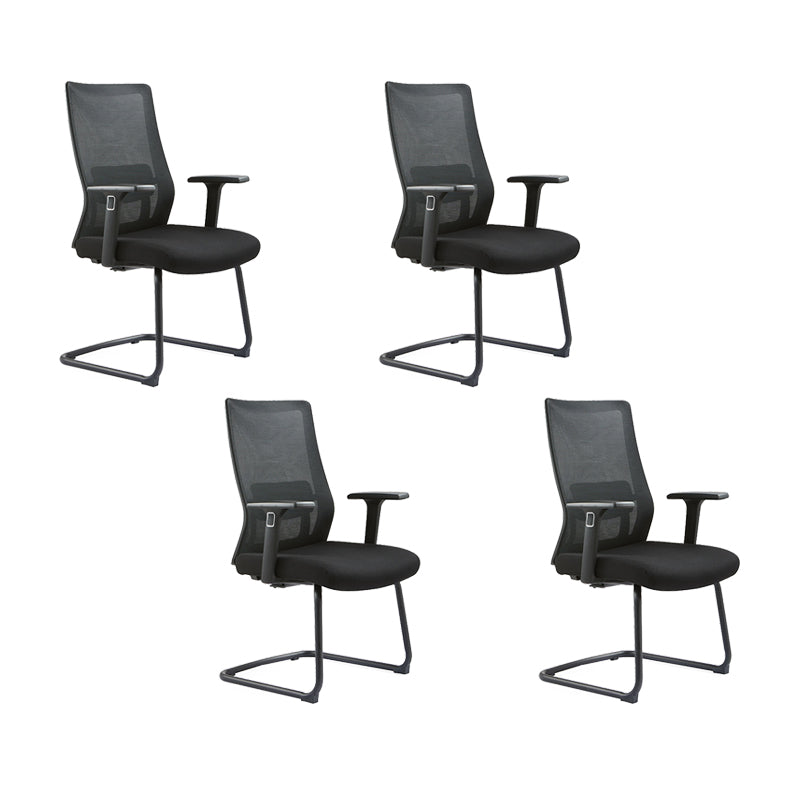 Modern Desk Chair Mesh Computer Chair Conference Chair No Wheel