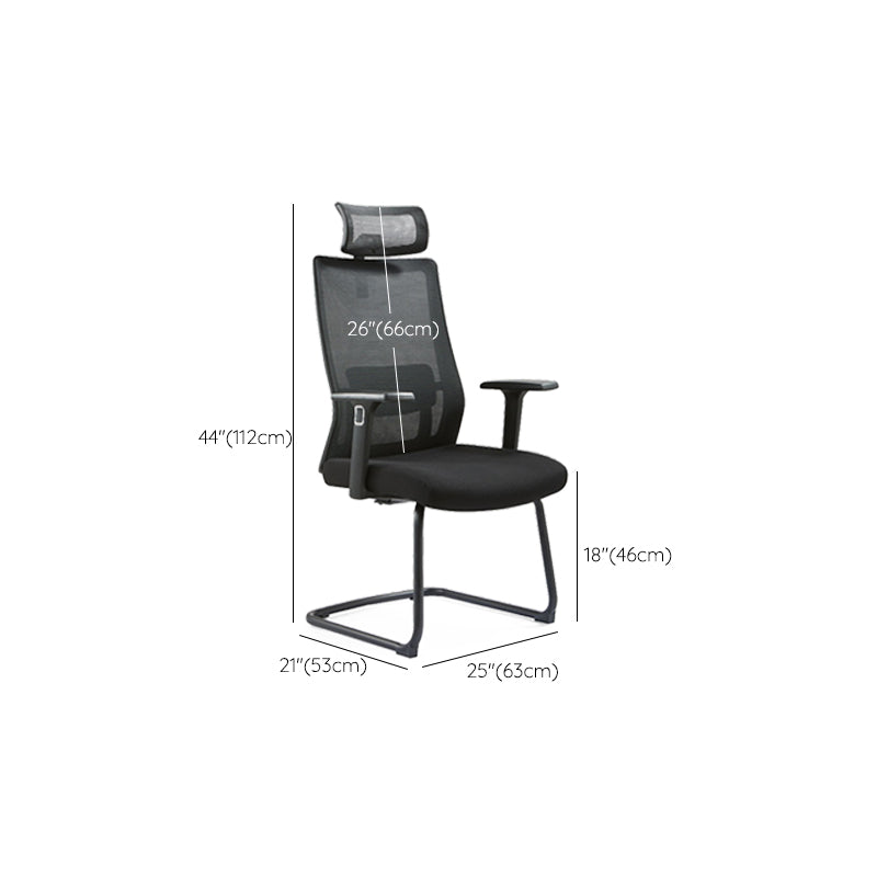 Modern Desk Chair Mesh Computer Chair Conference Chair No Wheel