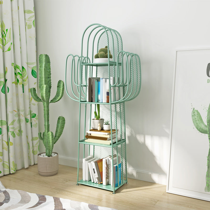 Urban Closed Back Bookshelf Metal Vertical Shelf Bookcase for Living Room