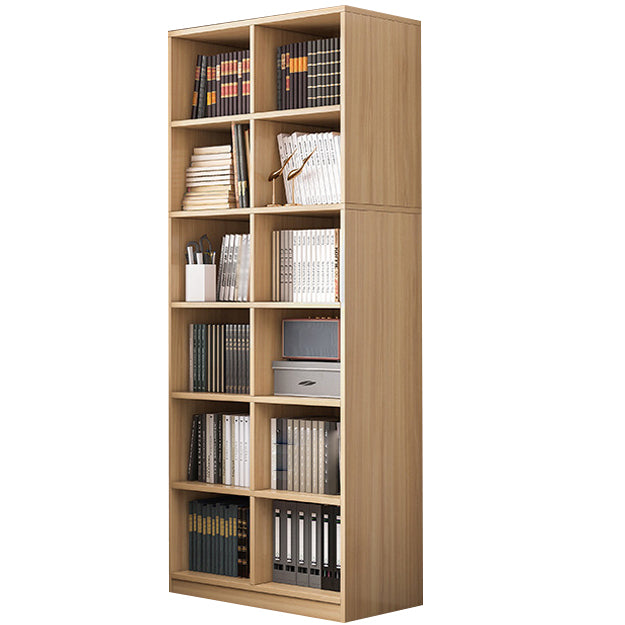 Modern Standard Bookshelf Engineered Wood Closed Back Bookcase