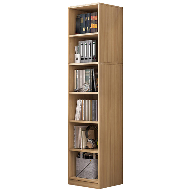 Modern Standard Bookshelf Engineered Wood Closed Back Bookcase