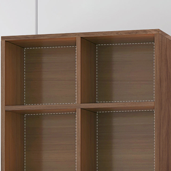 Modern Standard Bookshelf Engineered Wood Closed Back Bookcase