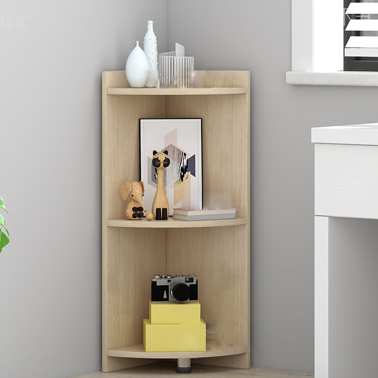 Modern Engineered Wood Bookshelf Corner Book Shelf for Living Room