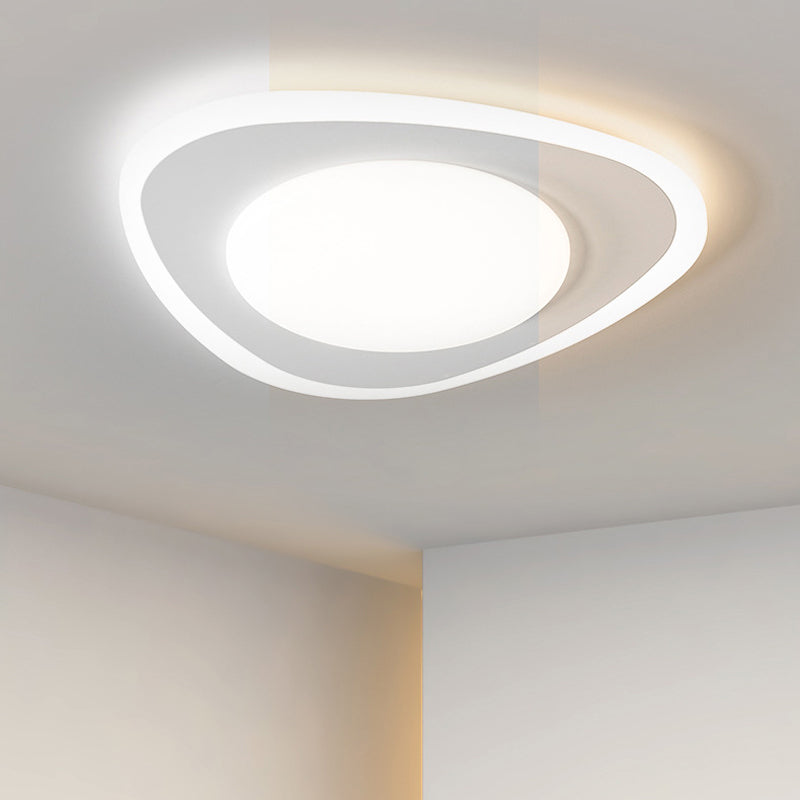 Modern Ceiling Mount Light White Ceiling Light with Acrylic Shade for Bedroom