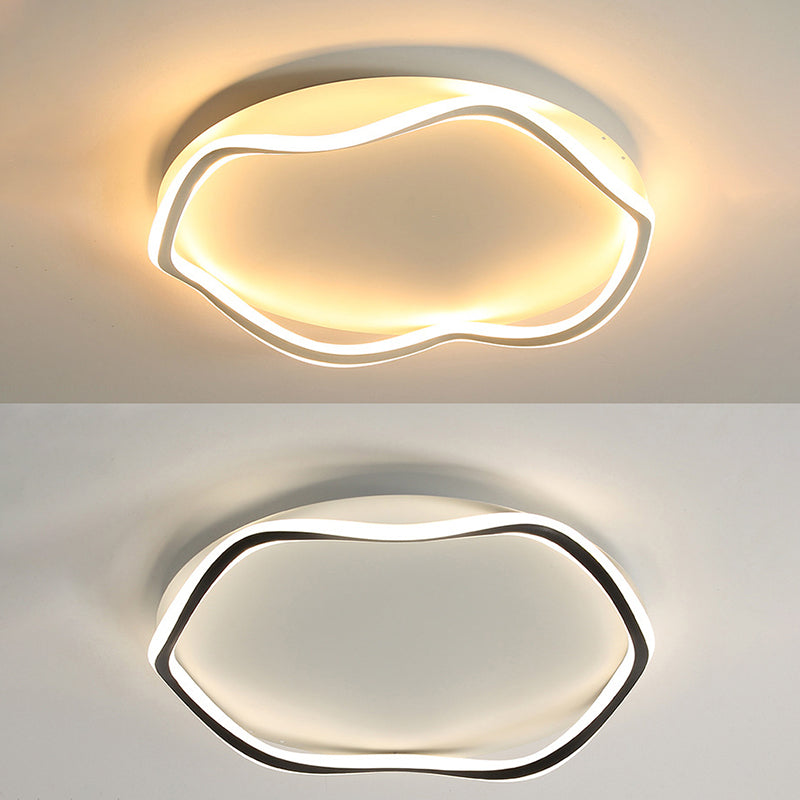 Metal Geometric Shape Flush Ceiling Light Modern Style 1 Light Flush Mount Light Fixture