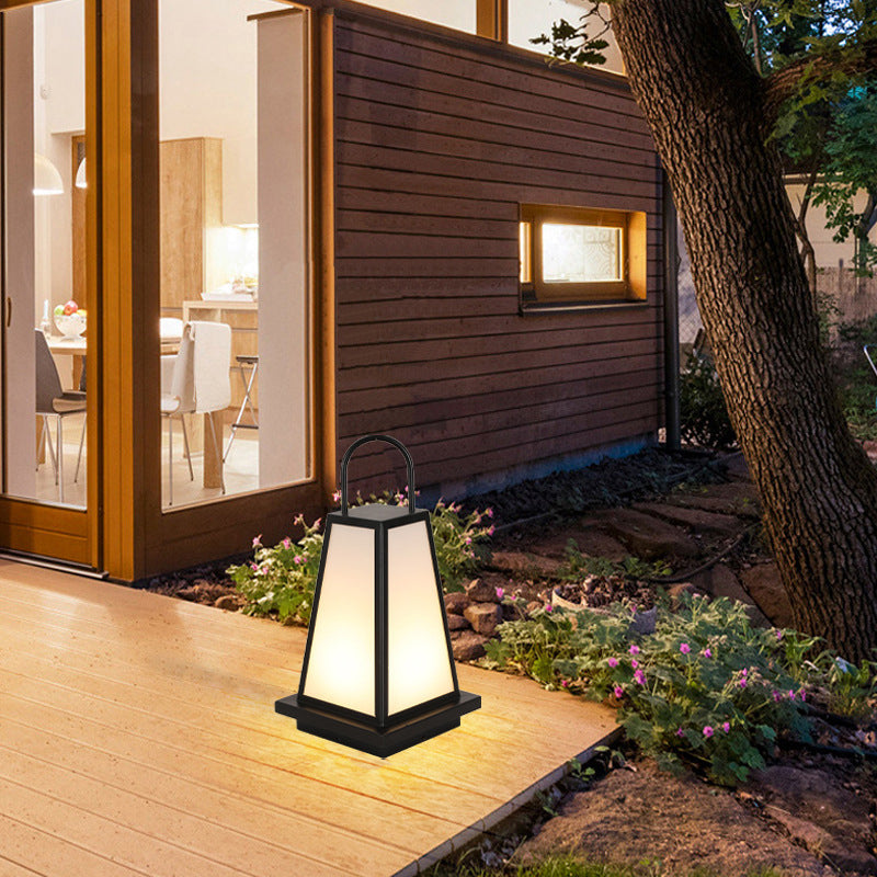 Modern Simple Pillar Lamp Geometric Outdoor Light for Garden