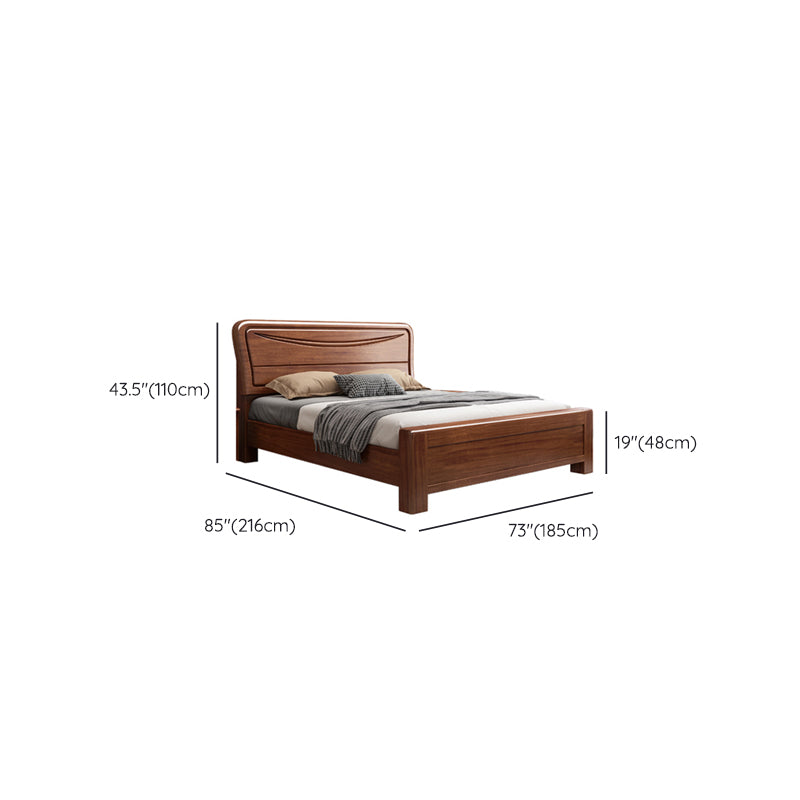 Traditional Headboard Standard Bed Adjustable Height Bed with Legs