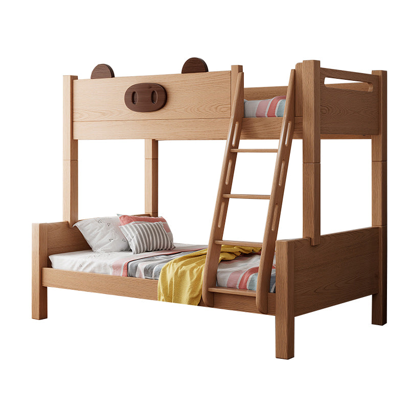 Contemporary Solid Wood Bunk Bed Panel Headboard Beech Kids Bed