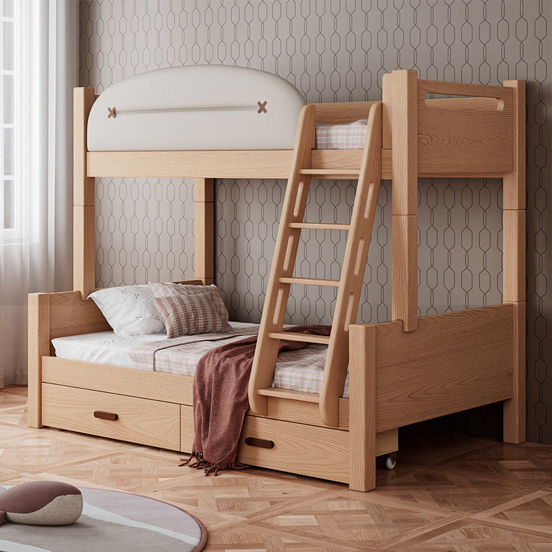 Contemporary Solid Wood Standard Bed Panel Headboard Kids Bed