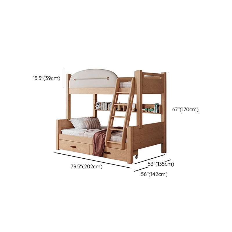 Contemporary Solid Wood Standard Bed Panel Headboard Kids Bed